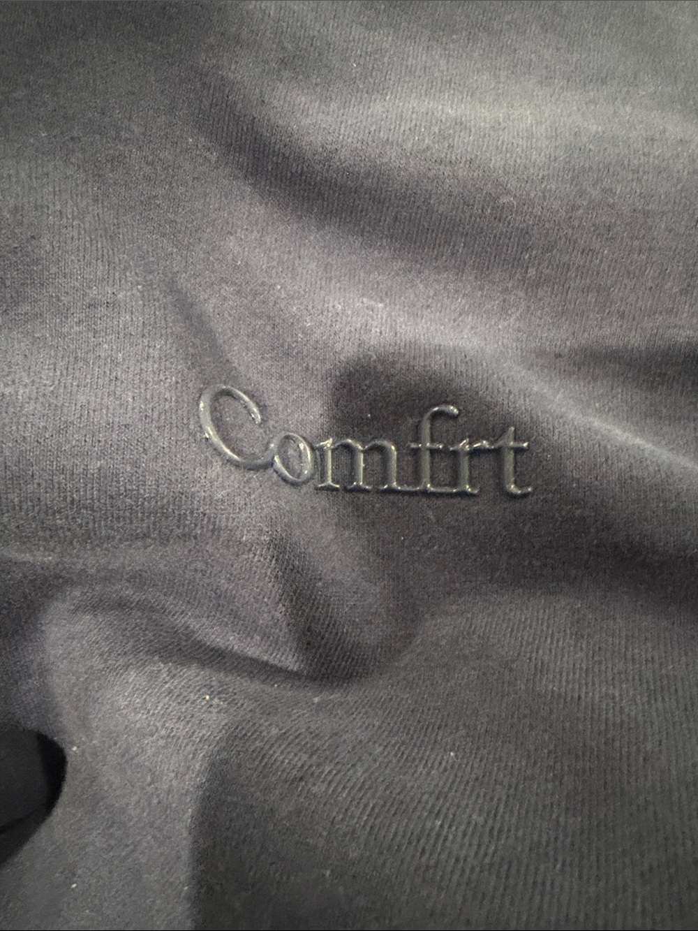 Comfrt Navy Crewneck Sweatshirt with Red-Trim Cuffs - Picture 2 of 5